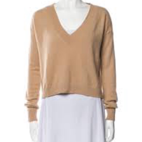 Free People Women's 100% Cashmere V-Neck Pullover Sweater Size S